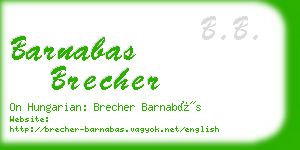 barnabas brecher business card